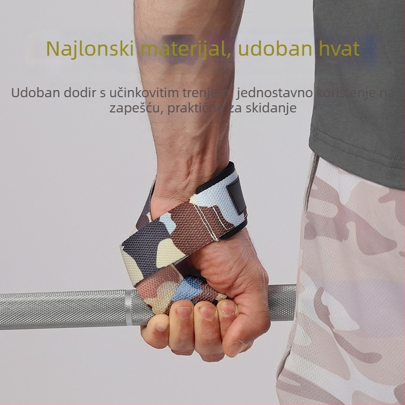 Narukvica za zglob za vuču i trening snage s bućicama, silikonska protuklizna i otporna na habanje