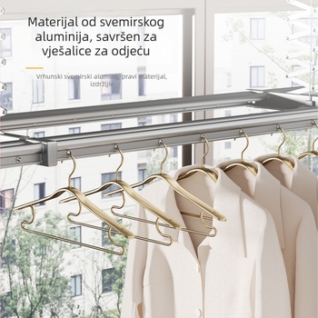 Držač za odjeću od aluminijske legure za kućnu upotrebu, balkonska sušilica, otporna na koroziju