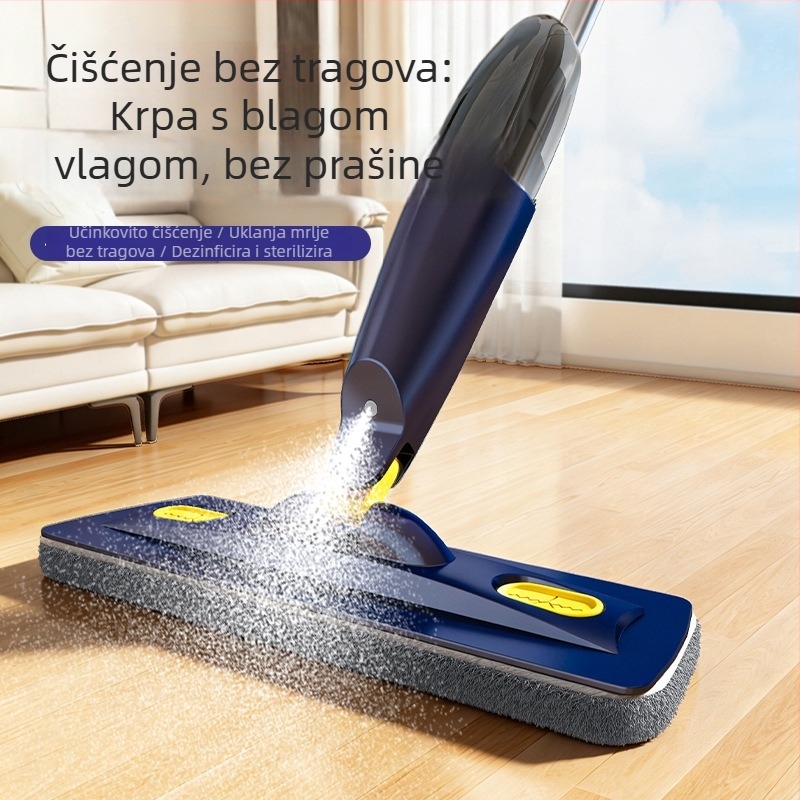 Mop s raspršivačem za kućnu upotrebu – plosnati mop za suho i mokro čišćenje, bez dodirivanja