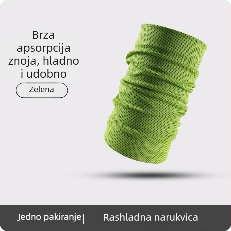 Sportska krpa za znojenje na zapešću, brzo sušeći elastični dodatak, višenamjenski rashladni dodatak za trčanje, jogu i fitness, prijenosna upijajuća krpa za ljeto
