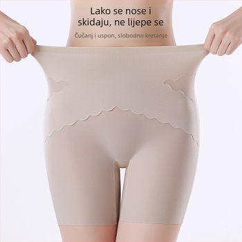 Ice Silk ženske bešivne gaćice visokog struka, kontrola trbuha, podizanje bokova, ljetni boxer stil, oblikovanje tijela, zaštita od prozirnosti