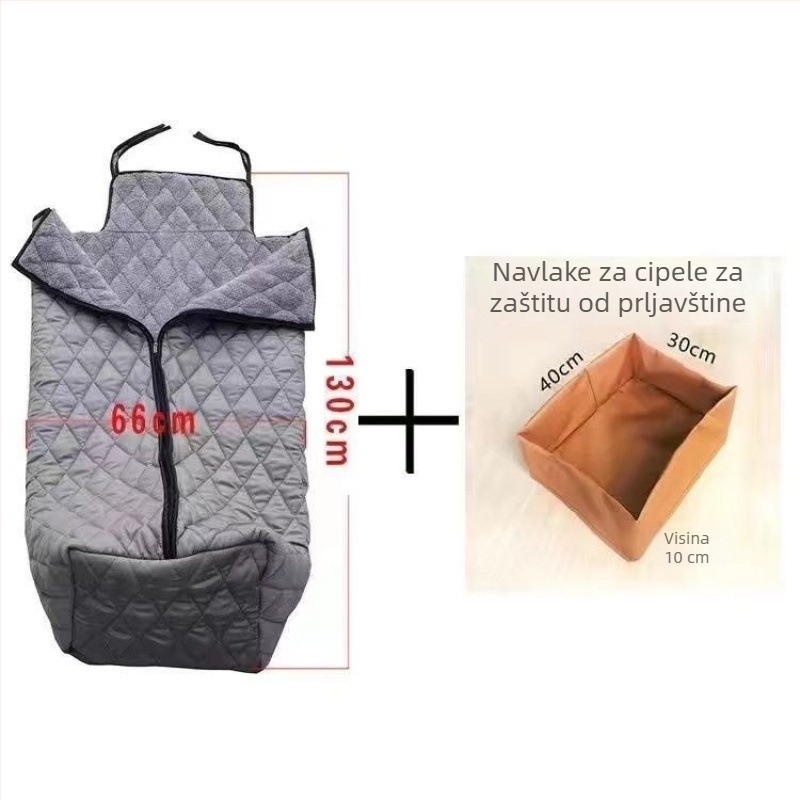 Topla deka za putovanje s invalidskim kolicima zimi, debela vanjska vjetroodbojna i topla termo deka s zaštitnim navlakom