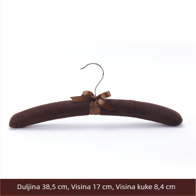 Platnena vješalica s pjenastom presvlakom i flanelom, protuklizna, bez tragova na ramenima, za kućni ormar