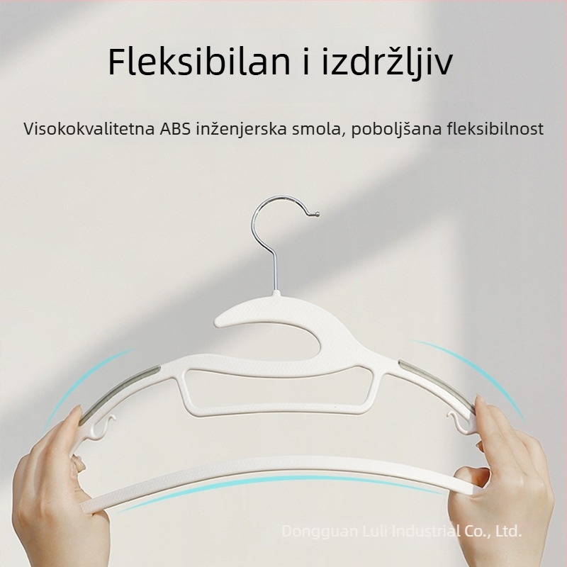 Polumjesečna vješalica za odjeću, dvostruke namjene — protuklizna, ne oštećuje ovratnike, bez tragova, za kućno sušenje i pohranu, za vješanje odjeće