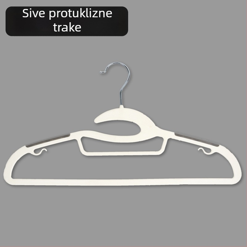 Polumjesečna vješalica za odjeću, dvostruke namjene — protuklizna, ne oštećuje ovratnike, bez tragova, za kućno sušenje i pohranu, za vješanje odjeće