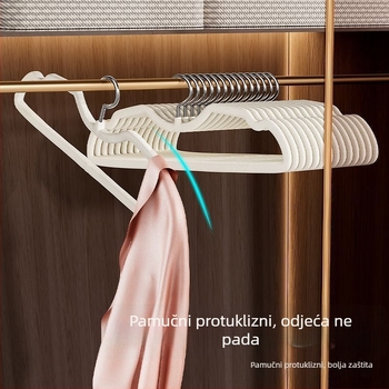 Vješalice od velura za odjeću, kratkog vrata, protuklizne, debele i povećane, za odlaganje u garderobi