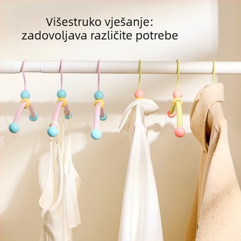 Dopamine vješalice za kućnu upotrebu, protuklizne, bez tragova, debeli šareni sušilo za odjeću, bez izbočenja ramena ili kutova