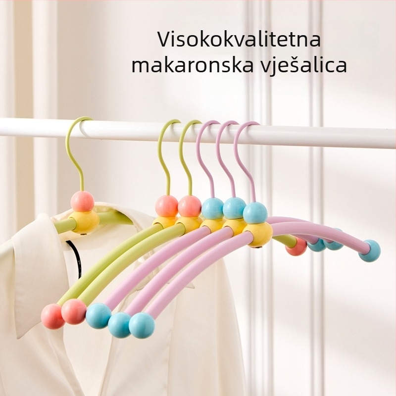Dopamine vješalice za kućnu upotrebu, protuklizne, bez tragova, debeli šareni sušilo za odjeću, bez izbočenja ramena ili kutova