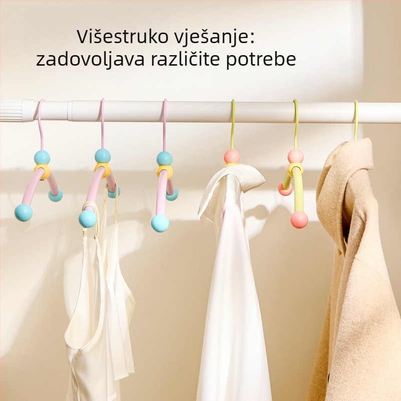 Dopamine vješalice za kućnu upotrebu, protuklizne, bez tragova, debeli šareni sušilo za odjeću, bez izbočenja ramena ili kutova