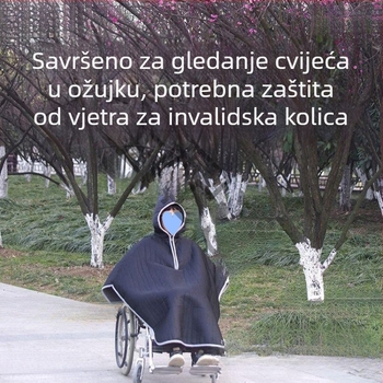 Vjetrootporna deka za starije osobe u kolici, zaštita koljena i nogu, debeli fleec deka za zimu