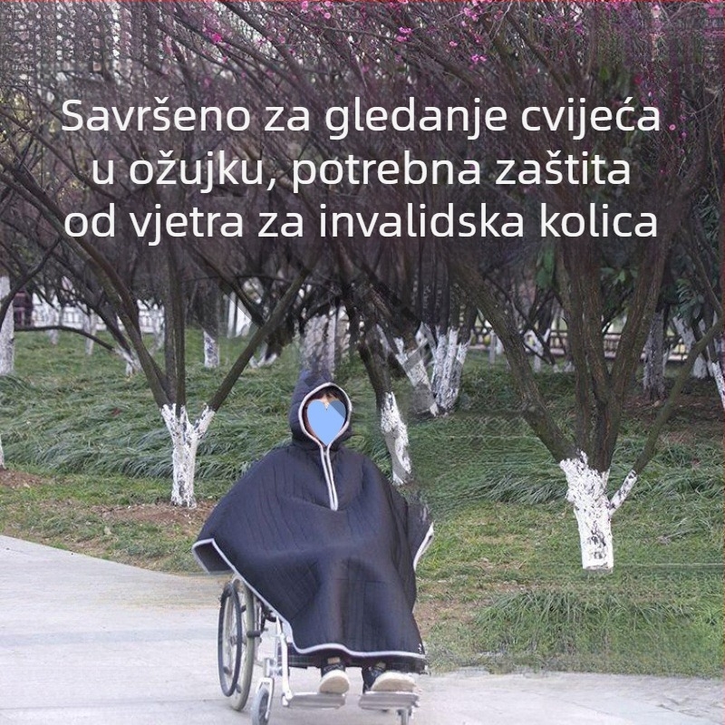 Vjetrootporna deka za starije osobe u kolici, zaštita koljena i nogu, debeli fleec deka za zimu