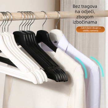 Odrasla masivna drvena vješalica za odjeću, vješalica za košulje i hlače