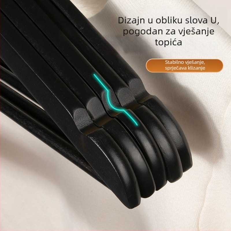 Odrasla masivna drvena vješalica za odjeću, vješalica za košulje i hlače