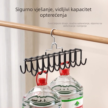 Rotirajuća vješalica za donje rublje i majice, podesiva držač za kaiševe, višenamjenski organizator ormara s protukliznom površinom