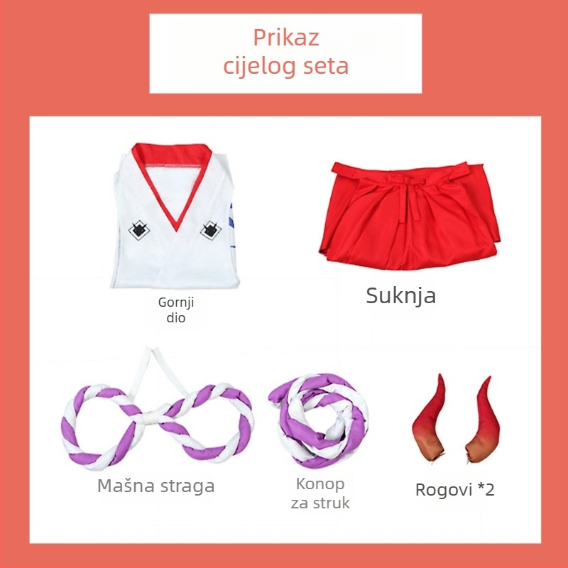 Yamato cosplay kostim iz One Piece — anime odijelo s naduvanim rukavima za Halloween, zabave i nastupe