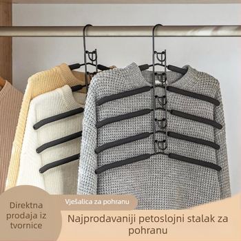 Sklopivi ormarić za odlaganje s uklonjivim pjenastim vješalicama za odjeću, hlače i kravate