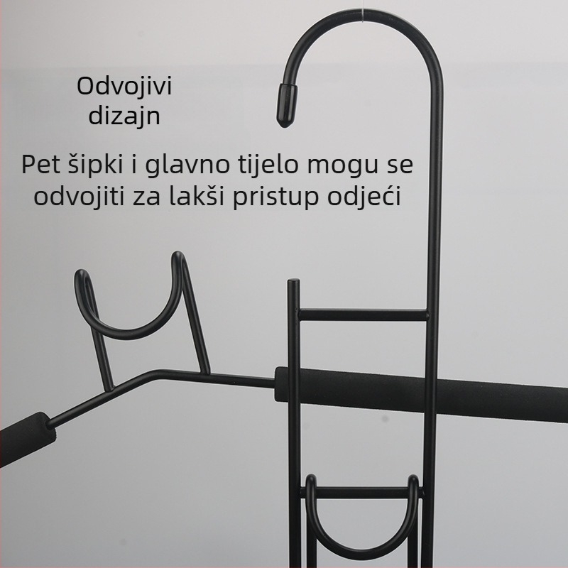 Sklopivi ormarić za odlaganje s uklonjivim pjenastim vješalicama za odjeću, hlače i kravate
