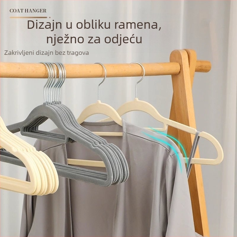 Flokirane vješalice za kućni ormar, posebna vješalica za odjeću, držači za odjeću