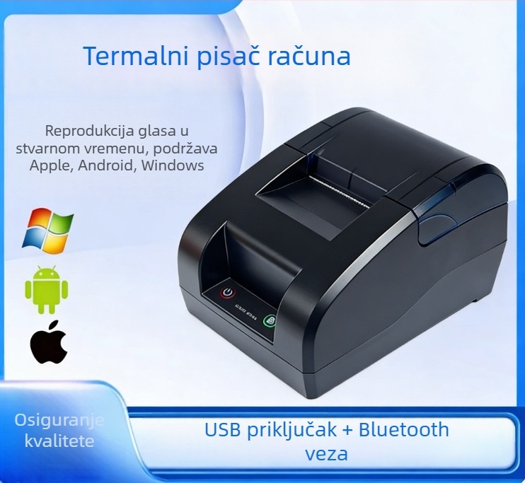 58 mm Bluetooth Wi‑Fi termalni pisač računa za narudžbe za ponijeti