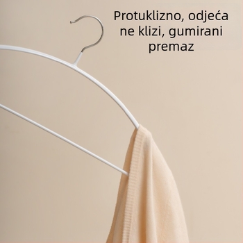Xitianlong vješalica za odjeću od nehrđajućeg čelika s PVC‑om, bezšivni dizajn, za kućnu i studentsku upotrebu