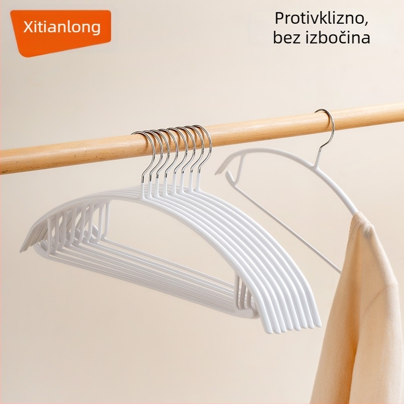 Xitianlong vješalica za odjeću od nehrđajućeg čelika s PVC‑om, bezšivni dizajn, za kućnu i studentsku upotrebu