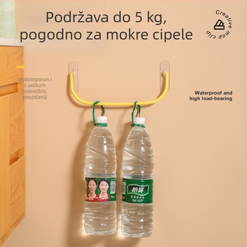 Zidni držač cipela za kupaonicu, bez bušenja, s odvodom vode
