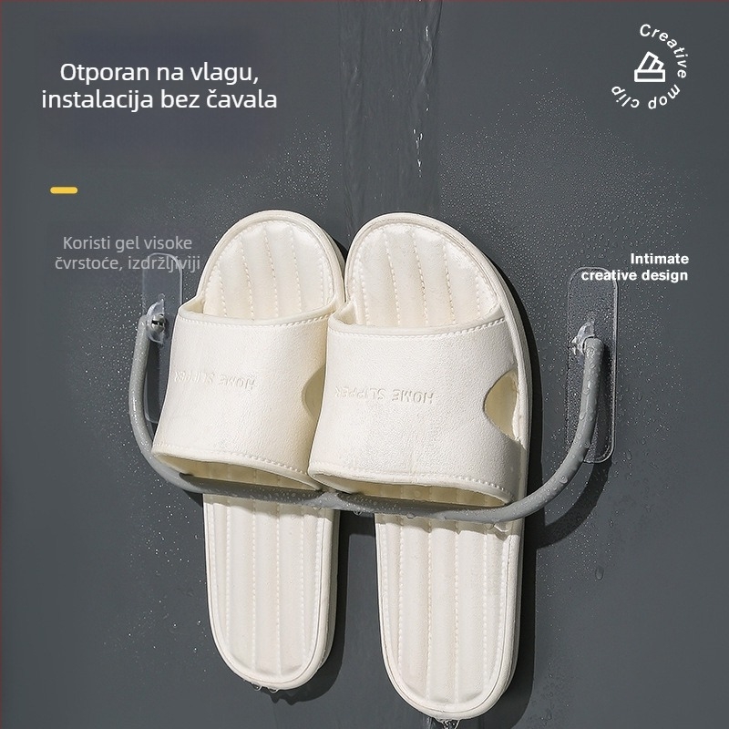 Zidni držač cipela za kupaonicu, bez bušenja, s odvodom vode