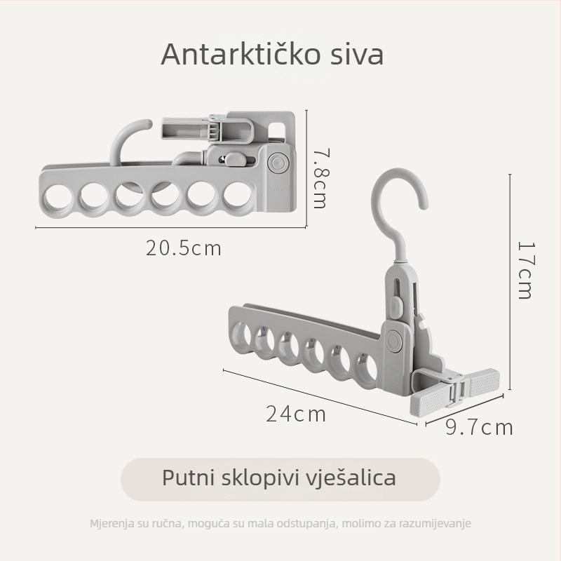 Putna sklopiva vješalica za odjeću — prijenosna vješalica za sušenje, višenamjenska vješalica