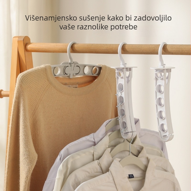 Višenamjenska sklopiva vješalica za odjeću sa spremnikom za pohranu, za putovanja i studentske domove