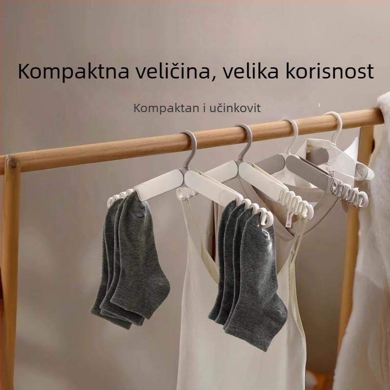 Aoxi prijenosna sklopiva vješalica za odjeću — višenamjenski stalak za dormitorij i putovanja, za sušenje i pohranu donjeg rublja i čarapa