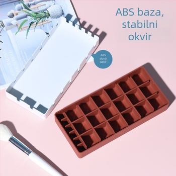 Silikonski organizator za ruževe i sjajilo za usne – stolni organizator s više pretinaca