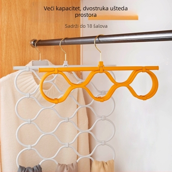 Višenamjenski držač za šalove i kravate, sklopivi, štedi prostor, organizator odjeće