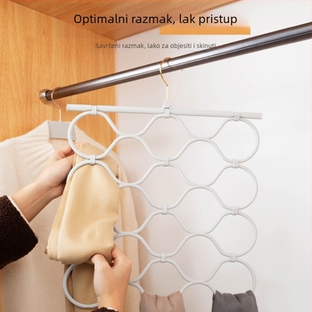 Višenamjenski držač za šalove i kravate, sklopivi, štedi prostor, organizator odjeće