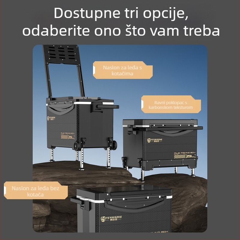 Kamp kutija za ribolov 29 L, otporna na ogrebotine – komplet, višestruka namjena