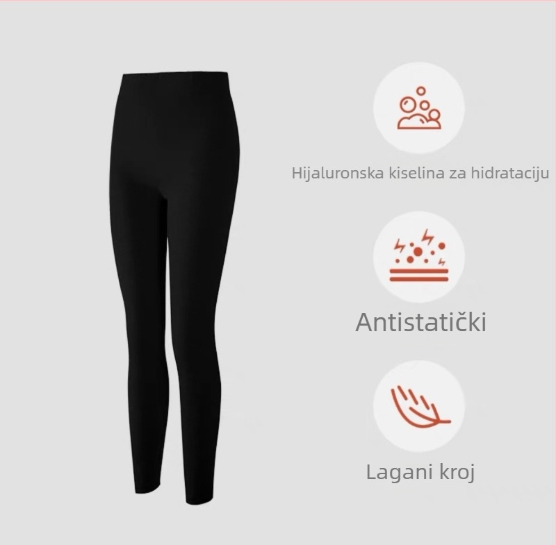 Ženski termalno donje rublje s hijaluronskom kiselinom, hidratacija kože, visoka elastičnost, gornji dio i hlače, lagani jesenski set