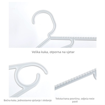 Jednostavna protuklizna plastična vješalica za kućnu upotrebu, višestruka vješalica za sušenje odjeće
