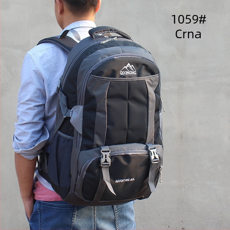 60L veliki kapacitet ruksaka za putovanja, unisex, Oxford platno, pogodan kao ručna prtljaga