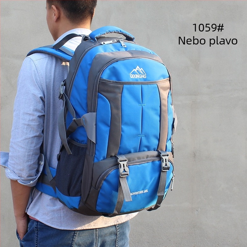 60L veliki kapacitet ruksaka za putovanja, unisex, Oxford platno, pogodan kao ručna prtljaga