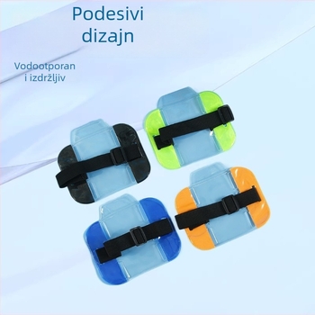 Prozirni PVC vodootporni držač za iskaznicu s podesivim remenom, za radne iskaznice i propusnice za izložbe, izrađen od meke gume, za vanjsku upotrebu.