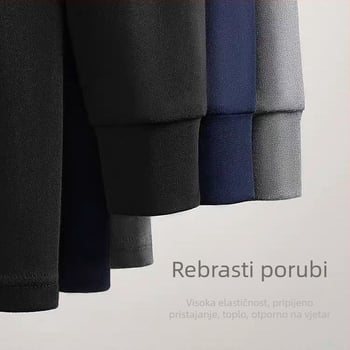 Muški komplet termičke odjeće od 100% pamuka za jesen – lagana gornja majica i hlače