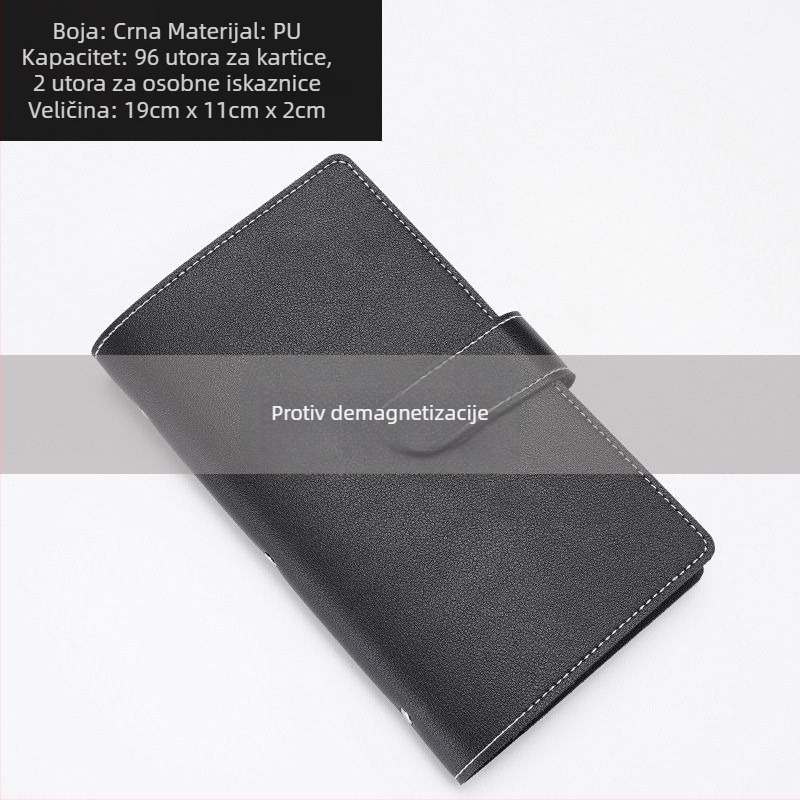 Duga novčanik velike kapacitete, više pretinaca, RFID zaštita za kartice i držač osobne iskaznice