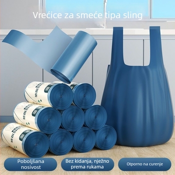 Debeli vrećice za smeće za kućnu upotrebu, stil vest, HDPE, jednokratne, jednobojne, za kuhinju i kupaonu
