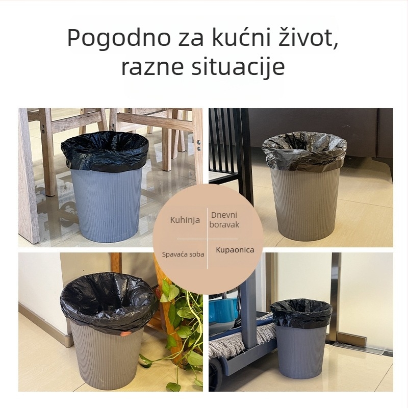 Crne vreće za smeće sa šnuralom, bez poderivanja, s ručkom, plastične, velike veličine, za dom i privatnost u studentskom domu