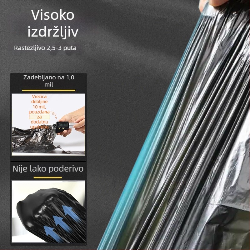 Vreće za smeće u stilu vesti, 200 komada, debele, kućanske jednokratne plastične vrećice u kutiji