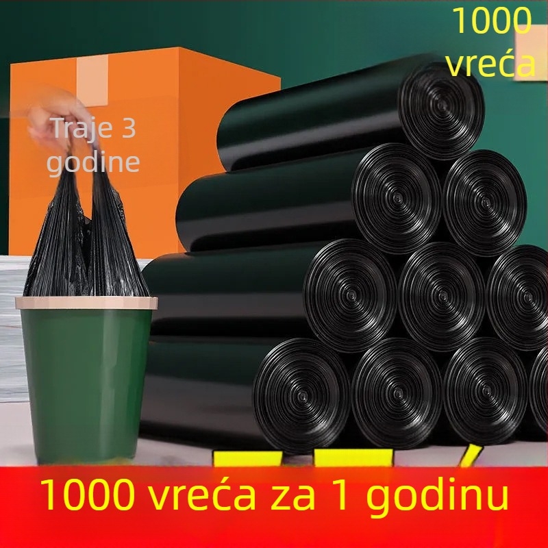 Debljane vreće za otpad, set velikog i srednjeg, kuhinjska pohrana u vest stilu, jednokratne plastične vrećice, povoljno pakiranje
