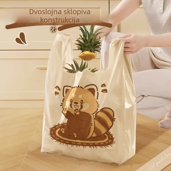 Smeće vreće u stilu veste, bez poderanja, debeli, prijenosni, s motivom rakuna, za dom i kuhinju, velike ekstra debeli vrećice