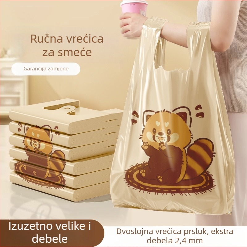 Smeće vreće u stilu veste, bez poderanja, debeli, prijenosni, s motivom rakuna, za dom i kuhinju, velike ekstra debeli vrećice