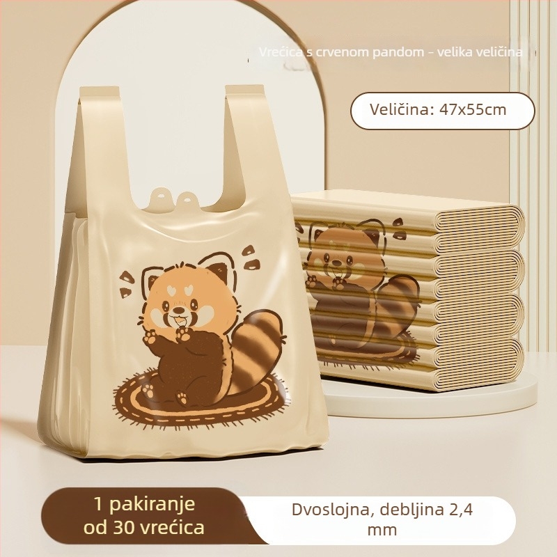 Smeće vreće u stilu veste, bez poderanja, debeli, prijenosni, s motivom rakuna, za dom i kuhinju, velike ekstra debeli vrećice