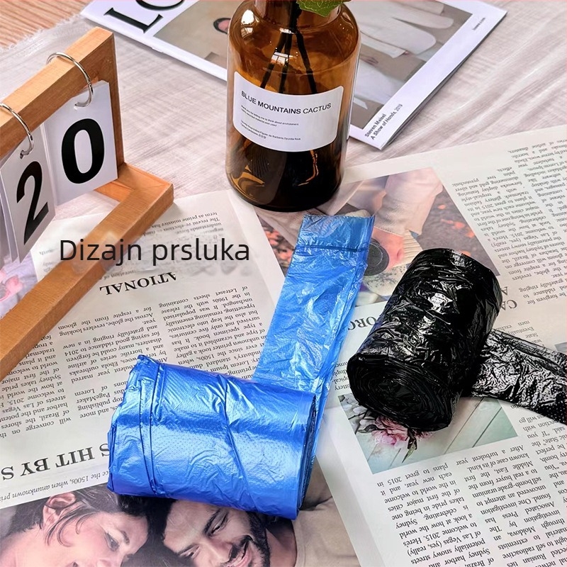 Kućna jednokratna vrećica za otpad, debela, crna, velika kapaciteta, stil prsluka