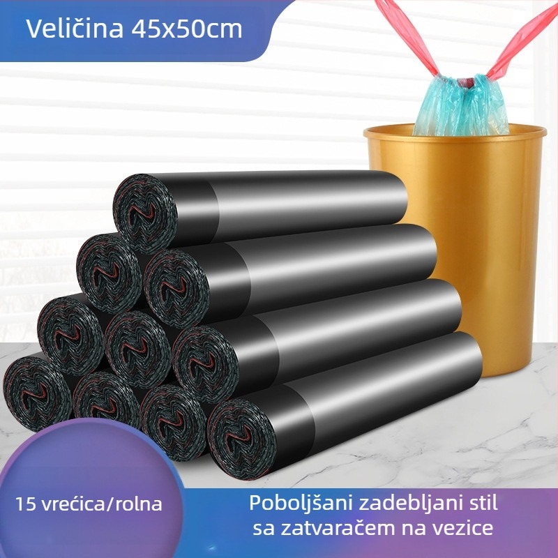 Vreće za smeće s vrpcom, repelent protiv komaraca, kućna upotreba, ekstra debeli, velike, kuhinja